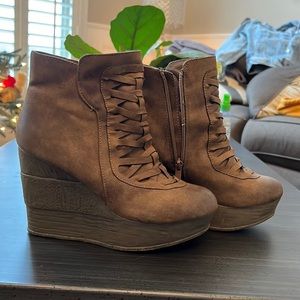 Suede Zip Booties